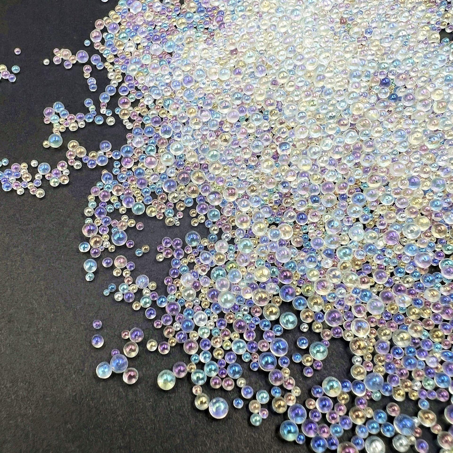 Wholesale Non-porous Bubble Beads Clear Glass Round Beads